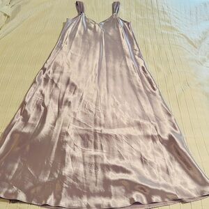 Silky Mauve Satin Chemise